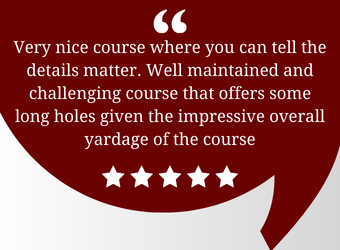 Positive review of the golf course at Seven Bridges Golf Club